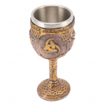 Nordic Viking Goblet Retro Resin Stainless Steel Beer Cup for Cocktails Whisky Red Wine