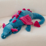 Didelis mink&scaron;tas pliu&scaron;inis žaislas Mažas drakonas Pliu&scaron;iniai žaislai Baltas Žalias Dinozauras I&scaron;kam&scaron;a Mink&scaron;tas lėlė Gimtadienio dovana vaikams 70cm mėlyna