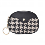 Auk&scaron;tos klasės lengvas užtrauktuku užsegamas monetų krep&scaron;elis ir raktų pakabukas ruda