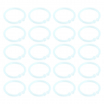 20 vnt. Plastikiniai žiedai Skaidrūs Lankstūs Palaidų lapų knygų segtuvų žiedai mokyklai, namams, biurui, kortelėms