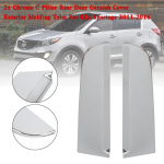 2x chromuotos C statramsčio galinių durų i&scaron;orinės apdailos juostelės, skirtos KIA Sportage 11-16