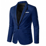 Vyri&scaron;kas mažas kostiumas, spalvų derinys, slim fit, nereikalaujantis lyginimo, laisvalaikio vyri&scaron;ko kostiumo &scaron;varkas M mėlyna