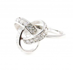 Bague Argent 'D&eacute;esse' blanc argent&eacute; (rhodi&eacute;) - 13 mm