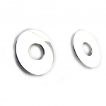 Les Tr&eacute;sors De Lily [N2217] - Boucles Argent 'Zen' - 9 mm (rhodi&eacute;)