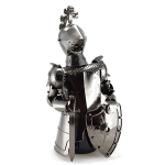 Les Tr&eacute;sors De Lily [A1149] - Porte-bouteille 'Sculpture m&eacute;tal' chevalier - 33. 5x17x16 cm