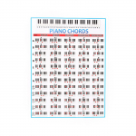 11 colių x 8,27 colio plastikinio sandarinimo fortepijono akordų diagrama fortepijono pratimams / muzikos ra&scaron;ymui
