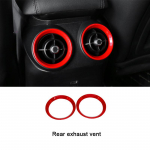 Oro i&scaron;leidimo angos dekoravimo žiedas priekyje ir gale ventiliacijos dangtelio automobilio lipdukai, skirti Alfa Romeo Giulia interjero priedams rear-carbon style black