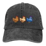 3 Vi&scaron;čiukų beisbolo kepurė Unisex kepurės WoUnisex Visor Protection Snapback Stardew Valley žaidimas Abigail Sebastian Kepurės One Size