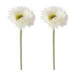 2 vnt. Dirbtiniai augalai Lengva priežiūra Dekoratyvinė daili tekstūra Patraukli vienos &scaron;akos gėlių kompozicijos Vestuvių dekoras balta