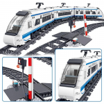 941vnt City Electric Harmony Rail nuotolinio valdymo blokai Traukinio bėgių RC automobilių plytų žaislas berniukui, suaugusiam