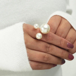 Nauji korėjieti&scaron;ki baltų gėlių žiedai moterims, merginoms, paauksuoti reguliuojami žiedai Anillos vestuvių sužadėtuvių vakarėlio žiedas Valentino dienai 7