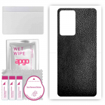 apgo Protective Skin Sticker for the back compatible with Oppo Reno7 CPH2371, Wrap Film, Foil, Vinyl - Pattern Black Leather