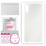 apgo Protective Skin Sticker for the back compatible with Samsung Galaxy A70s, Wrap Film, Foil, Vinyl - Pattern Matte Transparent