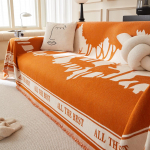 Sofos užvalkalas Audinys Chenille Sofos rank&scaron;luostis Dvispusis Universalus sofos užvalkalas Pilnai dengiantis Anti-Scratching Užvalkalas Rank&scaron;luostis 180X130 orange