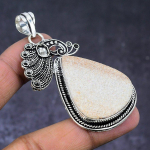 Psilomelane Dendritic Gemstone 925 Steling Silver Jewelry Pendant 2.56 j2f85