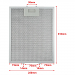 Prakti&scaron;kas sidabrinis gartraukio filtras 310x250x9mm Speciali dekoracija Tvirtas naudojimas Patogus Lengvai valomas Ilgaamžis CHINA