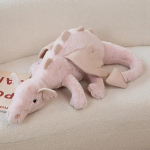 Didelis mink&scaron;tas pliu&scaron;inis žaislas Mažas drakonas Pliu&scaron;iniai žaislai Baltas Žalias Dinozauras I&scaron;kam&scaron;a Mink&scaron;tas lėlė Gimtadienio dovana vaikams 70cm rožinė
