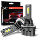 2 vnt. Visi&scaron;kai metalinės H15 LED priekinių žibintų lemputės Didelės galios 6500K Tolimosios &scaron;viesos CSP lustas DRL Vairavimo lemputė 120W 40000LM Turbo ventiliatorius Volkswagen GOLF MK6 BMW 12V H15