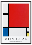 Plakat mondrian obrazy reprodukcje 21x30 cm