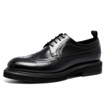Madingi Rankų Darbo Odiniai Batai Vyrams Vasariniai Nauji Brogues I&scaron;raižyti Verslo Proginiai Batai Vyri&scaron;ki Juodi Laisvalaikio Padidinti Briti&scaron;ki Rai&scaron;teliais Susiaučiami Oxfords 37 juoda
