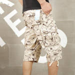 Kamufliažiniai ilgi, krovininiai &scaron;ortai Vyri&scaron;ki vasariniai laisvalaikio medvilniniai bridžai Baggy Multi Pocket Military Capri Kelnės Taktinės trumpos 28
