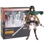 Naujiena sandėlyje Attack on Titan Figma rankinė mobilioji lėlė Liwei Allen Kapitonas Mikasa Kolekcionuojama veiksmo figūrėlė Žaislas Dovana Auk&scaron;čiausios kokybės