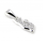 Les Tr&eacute;sors De Lily [H0469] - Pendentif Argent 'Chat Sublime' Blanc balta