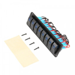 8 Gang Marine Boat Rocker perjungimo skydelis, 12V/24V vandeniui atsparus RV LED perjungimo skydelis, skirtas automobilių sunkvežimiams