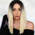 Madingas ponios perukas Ombre &scaron;viesiaplaukis perukas ilgas tiesus perukas, skirtas grožio moterims wig&wigcap auksas