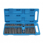 40 in 1 Spline & Hex & Torx Star antgalių rinkinys 3/8 1/2'' skersmens ilgas trumpas &scaron;e&scaron;iakampis raktas su