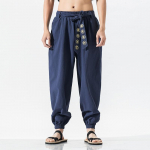 Vyrai Kinų Kung Fu Kelnės Tai Chi Kelnės Treniruotės U&scaron;u Apatinės Suvarstomos Menas Sportas XL