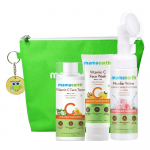Mamaearth natūralus valymo ir tonų rinkinys su nemokamu mai&scaron;eliu( Vitaminas C &ndash; veido prausiklis 100 ml + vitamino C tonikas 200 ml + micelinis vandens putojantis makiažo valiklis 150 ml)