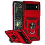 Patogus žiedo laikiklio objektyvo dėklas, skirtas Google Pixel 6 Pro Pixel7 Pixel6 Pixel6a Pixel8 Pixel 6a 7a 8 7 Pro Pixel7a dėkliams for Pixel 7 Pro raudona