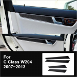 &bdquo;Benz C Class W204&ldquo; 2007&ndash;2013 m. priedai, 4 vnt./daug anglies pluo&scaron;to stiliaus automobilio vidaus durelių skydelio lipduko dekoracija