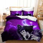3D Wolf Pattern Buitinė patalynė viengulė lova dvigulė lova viso dydžio Wolf Print pagalvės užvalkalas ir antklodės užvalkalas 2/3 suaugusiųjų ir vaikų miegamojo patalynės komplektų EU Single 135x200cm