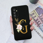 Skirtas Samsung Galaxy A03 A13 A14 A31 A50 A51 A52 A54 A71 dėklas Skystas silikoninis gėlių raidžių mink&scaron;tas dangtelis Samsung Galaxy telefono buferio krep&scaron;ių dėklai Samsung A34