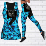 Butterfly Kittens Print Jogos Apranga Moterims Mada Treniruotės Antblauzdžiai Fitnesas Sportas Kasdieninės jogos kelnės XS