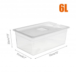 11 l Sous Vide talpykla su dangteliu 11 litrų vandens bako vonia cirkuliatoriui Sous Vide kulinariniai panardinami lėtos viryklės gaminimo įrankiai 6L