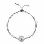 Gica Gema 925 sidabro inkrustacija 1 ct/2 ct kvadratinė cirkonio apyrankė stačiakampė Zumah žalia kvadratinė krep&scaron;ys paprasti moteri&scaron;ki papuo&scaron;alai 1ct balta