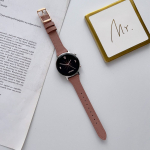 20 mm 22 mm universalus natūralios odinis laikrodžio dirželis, eleganti&scaron;kas patogus patvarus laikrodžio apyrankės priedas, suderinamas su Samsung, Huawei, Amazfit ir kt. Huawei Gt2/Gt3 42mm rožinė