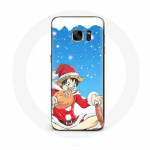 Coque pour Samsung Galaxy S6 Edge Anime One Piece Luffy Le jour de No&euml;l 2023