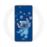 Coque pour Huawei P8 Lite Stitch neige No&euml;l bleu