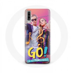 Coque pour Samsung Galaxy A50 Poursuis Tes R&ecirc;ves M&iacute;a C&aacute;ceres et Juanma Portolesi Go! Vive a tu maner