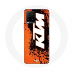 Coque pour Vivo Y21s 2021 / Y21 2021 KTM Logo blanc fond orange