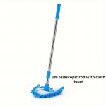 Triangle Mop Mini Dust Mop Mažų sienų valymas Lubų &scaron;luostė &Scaron;enilinė mėlyna