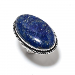 Lapis Lazuli Gemstone Handmade 925 Sterling Silver Jewelry Ring Size 8 s4b04