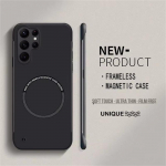 Itin plonas kietas kompiuterio magnetinis berėmio telefono dėklas, skirtas Magsafe Samsung Galaxy S24 S23 S22 S21 S20 FE Plus Note20 itin matinis dangtelis Samsung S23 FE