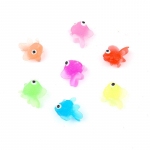 Mini Spalvingas Auksinės Žuvelės Žvejybos Žaislas - Maži Dekoratyviniai Papuo&scaron;alai Vaikų Tarptautinei Simuliacijai 2.5cm geltona