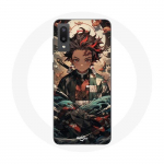 Coque Maniacase pour Samsung Galaxy A02 demon slayer Tanjiro anime manga juoda