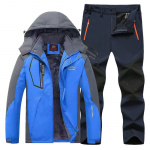 Vyri&scaron;kas žiemos sniego alpinizmo rinkinys lauke, &scaron;ilta, vandeniui atspari striukė + &scaron;iltos kelnės, 2 dalių rinkinys 2XL